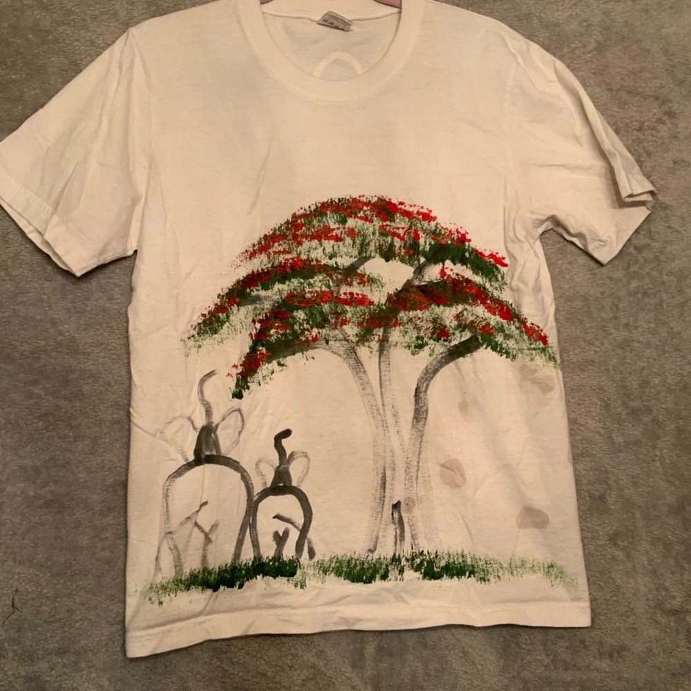 Painted by an elephant t-shirt